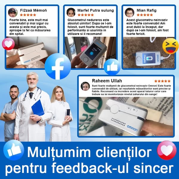 Glucometru pentru măsurarea glicemiei din sânge, neinvaziv, OMRON (Garanție de 5 ani)